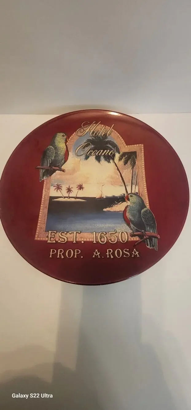 Catherine C Johes Collectible Plate Hotel Oceano Est.1650 Prop.A. ROSA